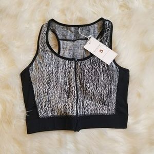 Buffbunny Jacquard zip up bra Mineral